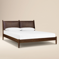 Letto Truro con cuscini in pelle | Marrone Bridle | King