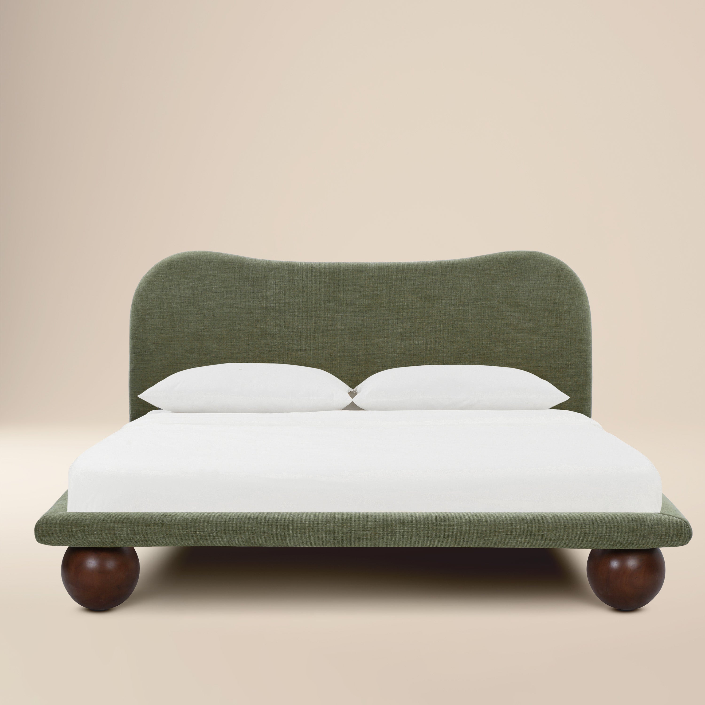 Letto Orbit - ciniglia ad alte prestazioni | Verde muschio | Queen