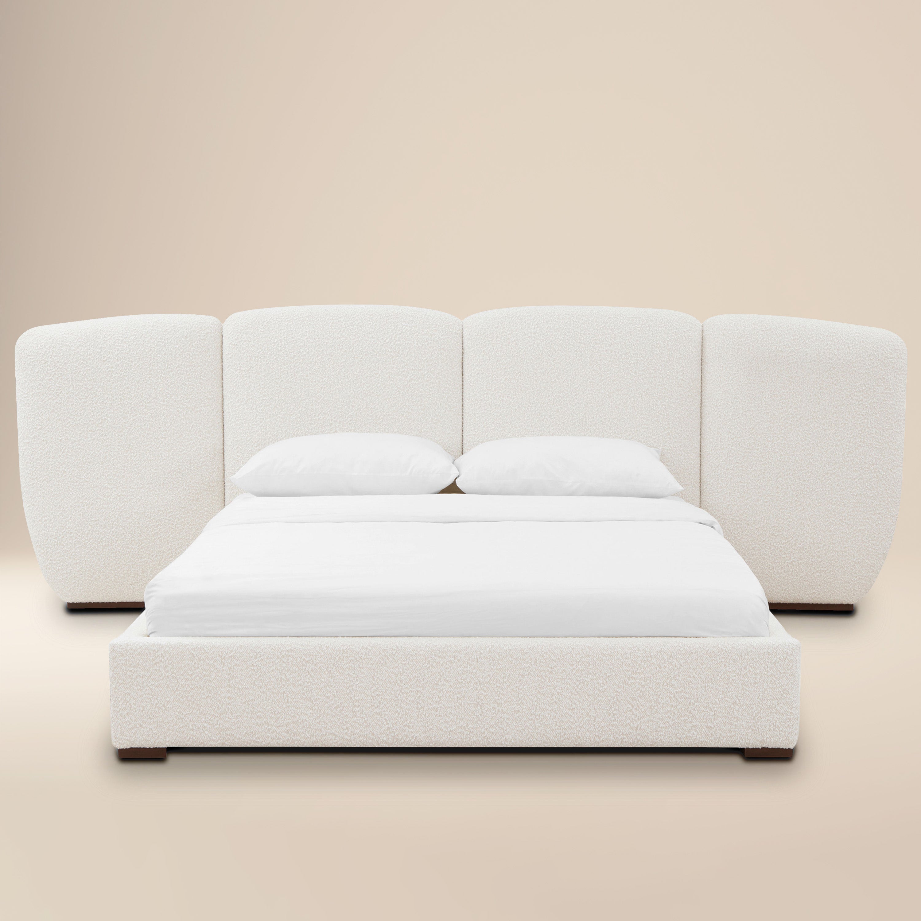 Letto Acadia | Bouclé bianco schiuma | King