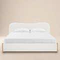 Letto Hayde | Bouclé bianco schiuma | Queen