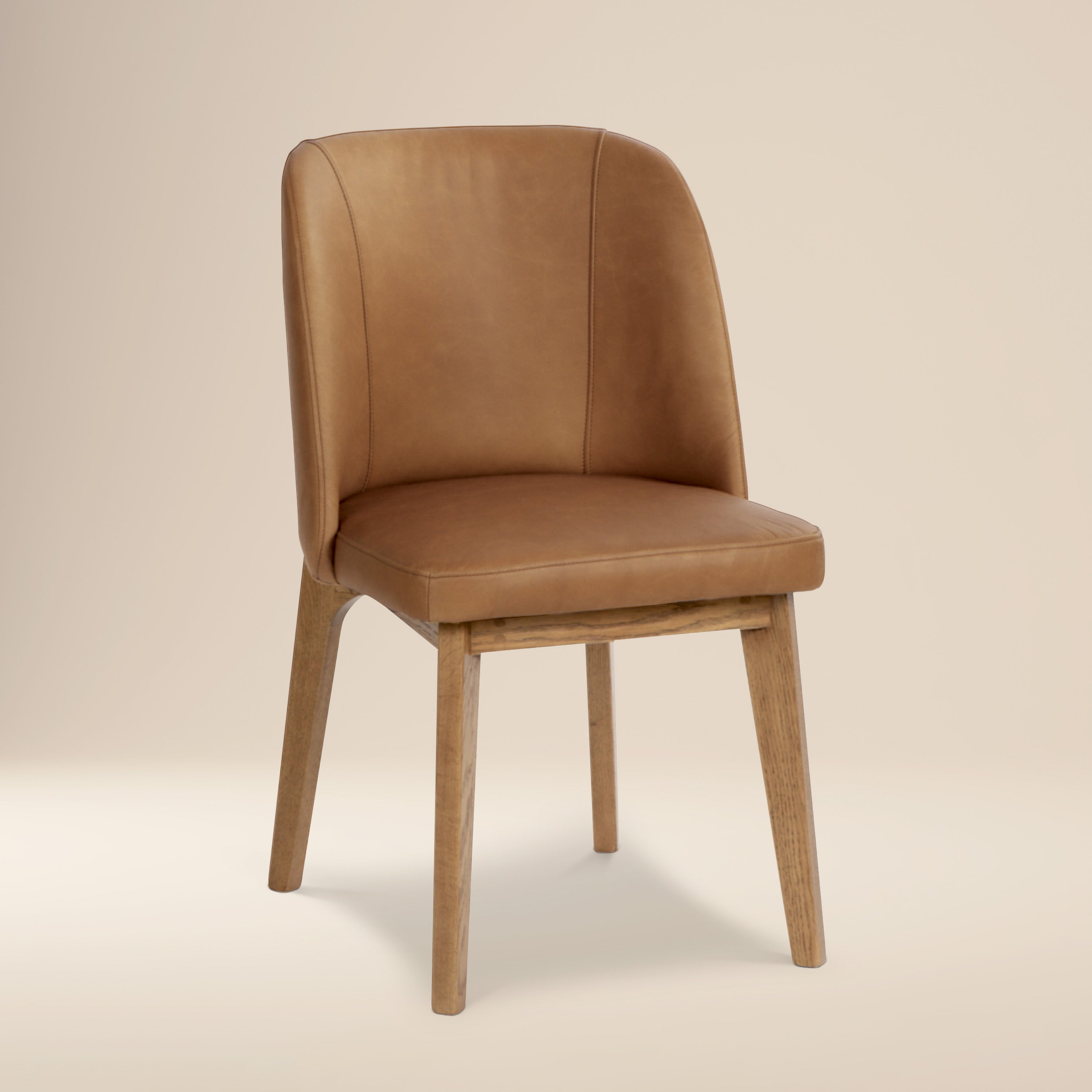 Sedia da pranzo Fawn Leather | Tan Cerato