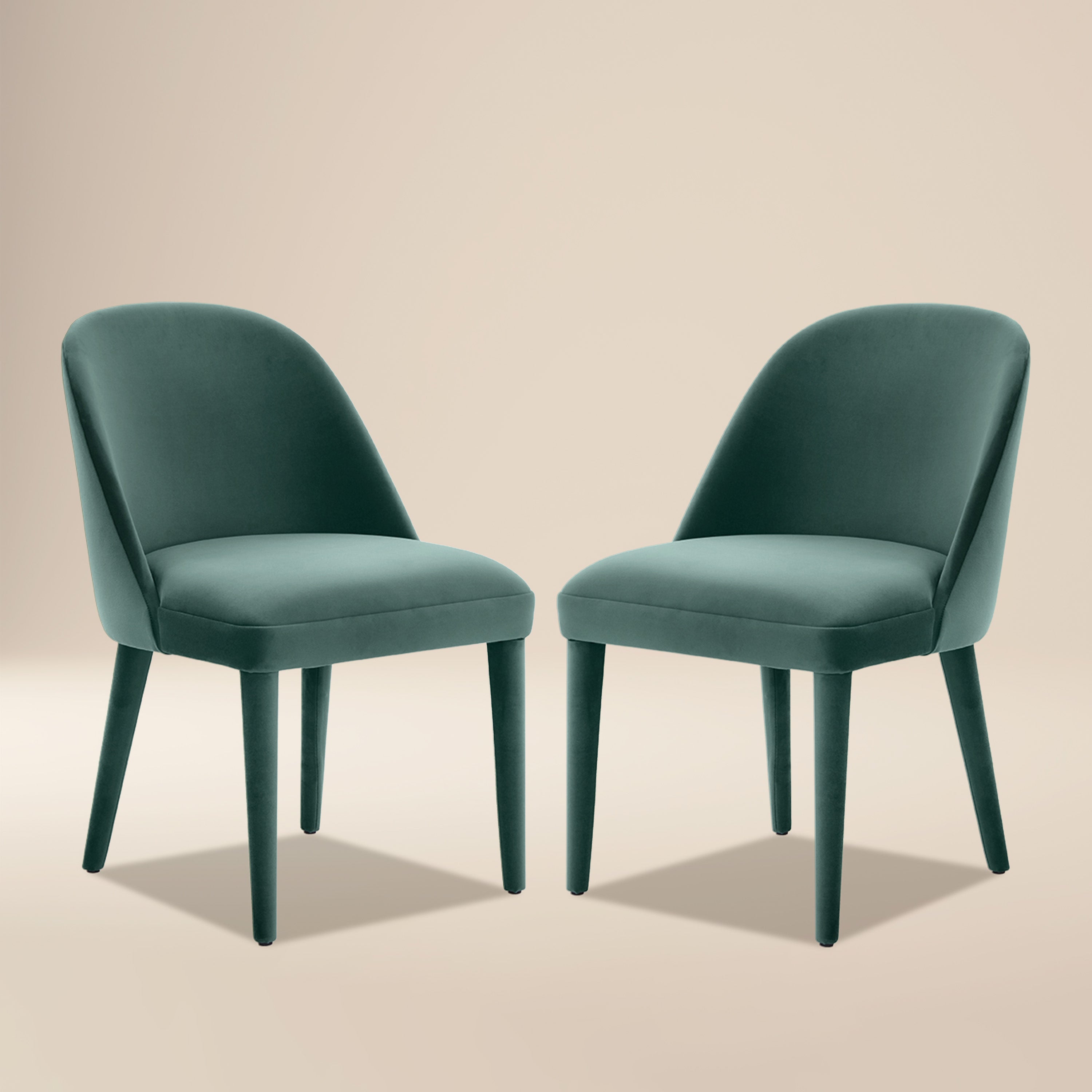 Sedia da pranzo Labin | Teal Scuro | Set da 2