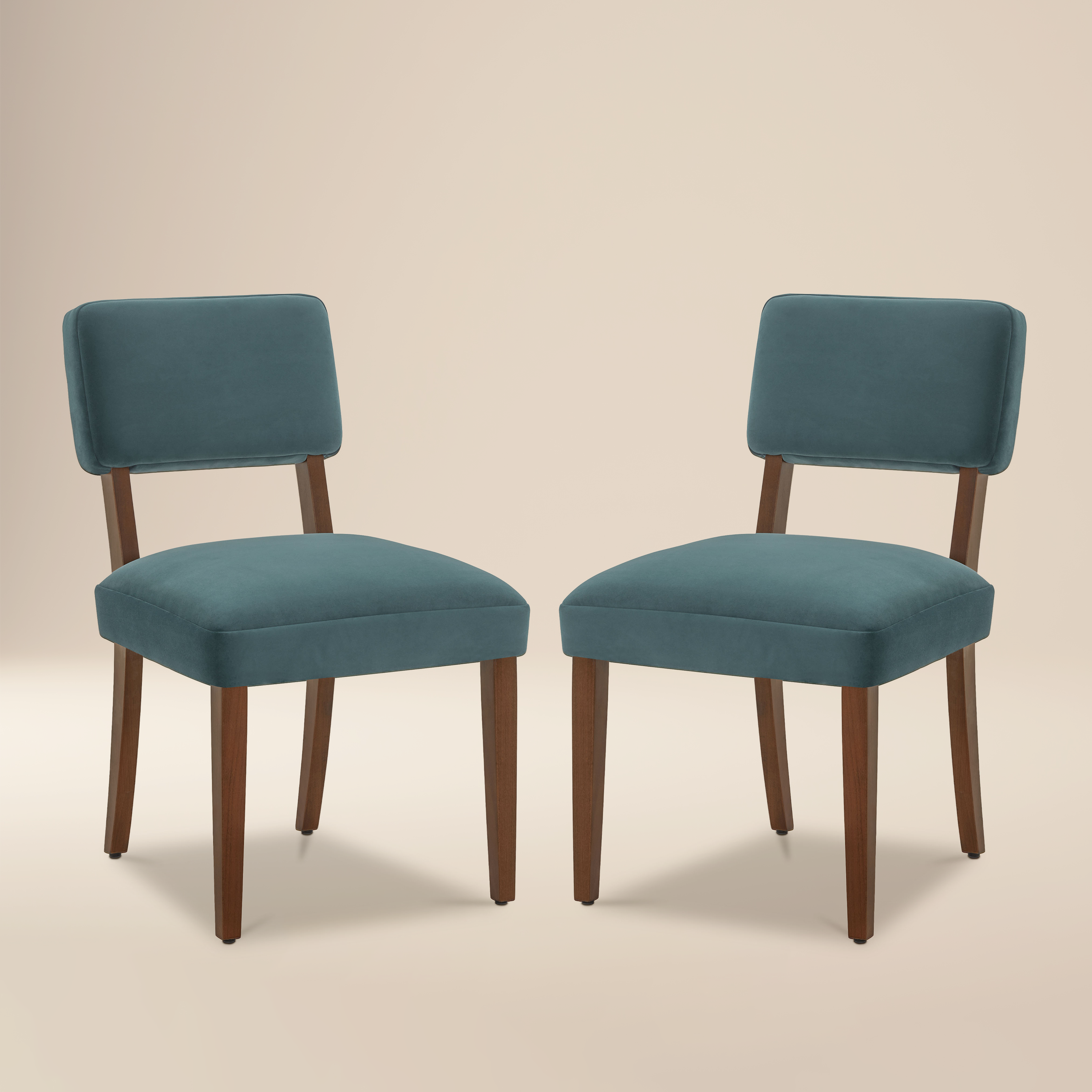 Sedia da pranzo Cabris | Teal Ombra | Set da 2