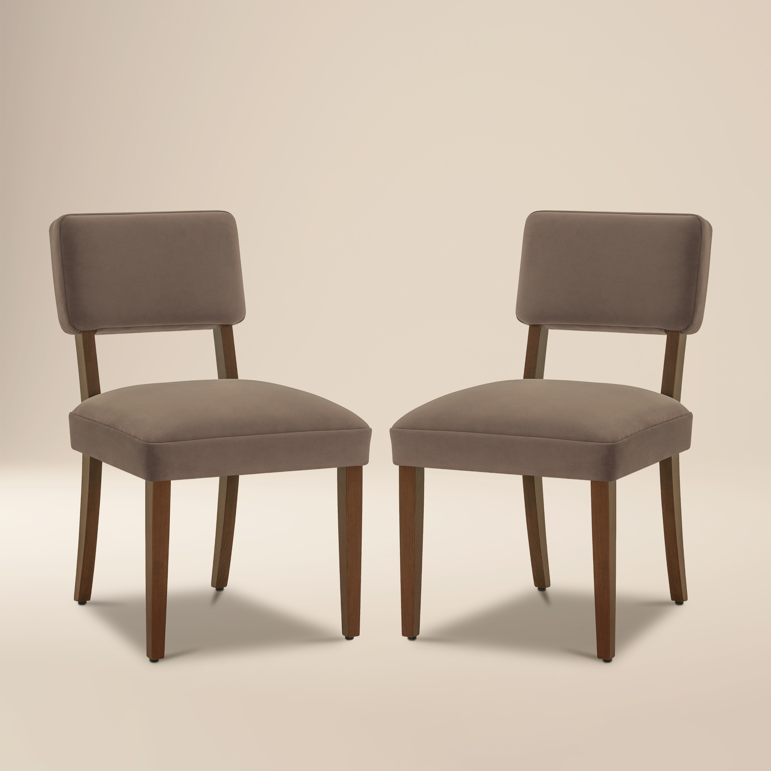 Sedia da pranzo Cabris | Marrone Serene | Set da 2