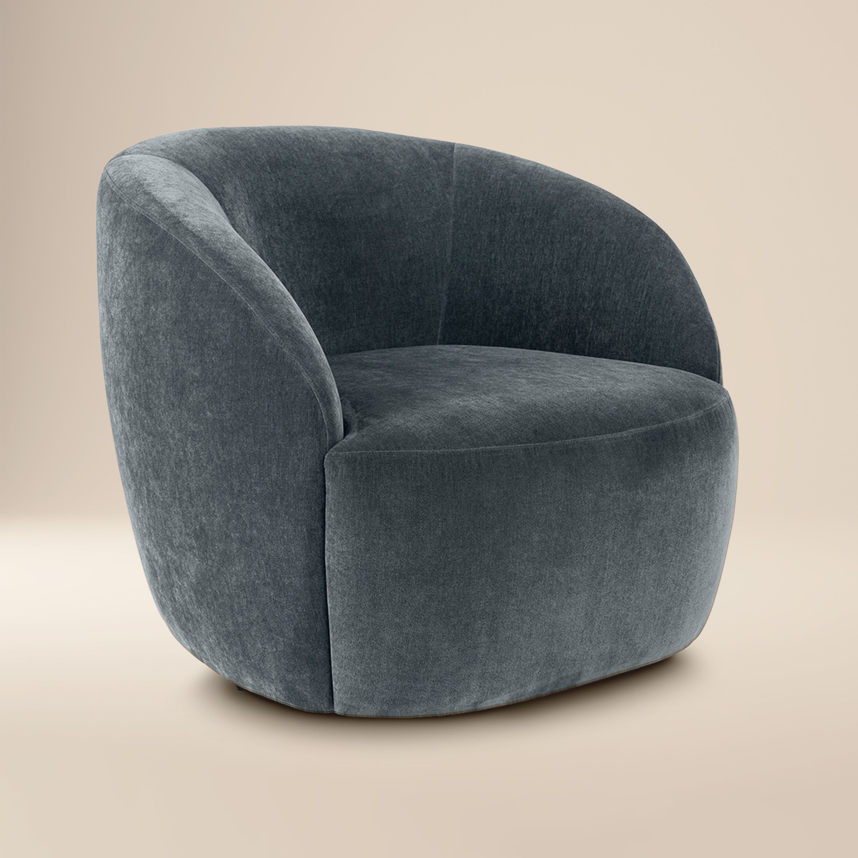 Poltrona girevole Alma | Blu boreale