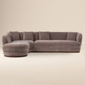 Divano sezionale Arles 126 con chaise longue a sinistra | Marrone salice