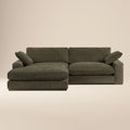 Divano componibile Louvo 106 reversibile extra largo con chaise longue | Verde Lume