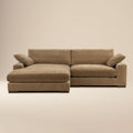 Divano componibile Louvo 106 extra-large con chaise longue reversibile | Marrone Tawny