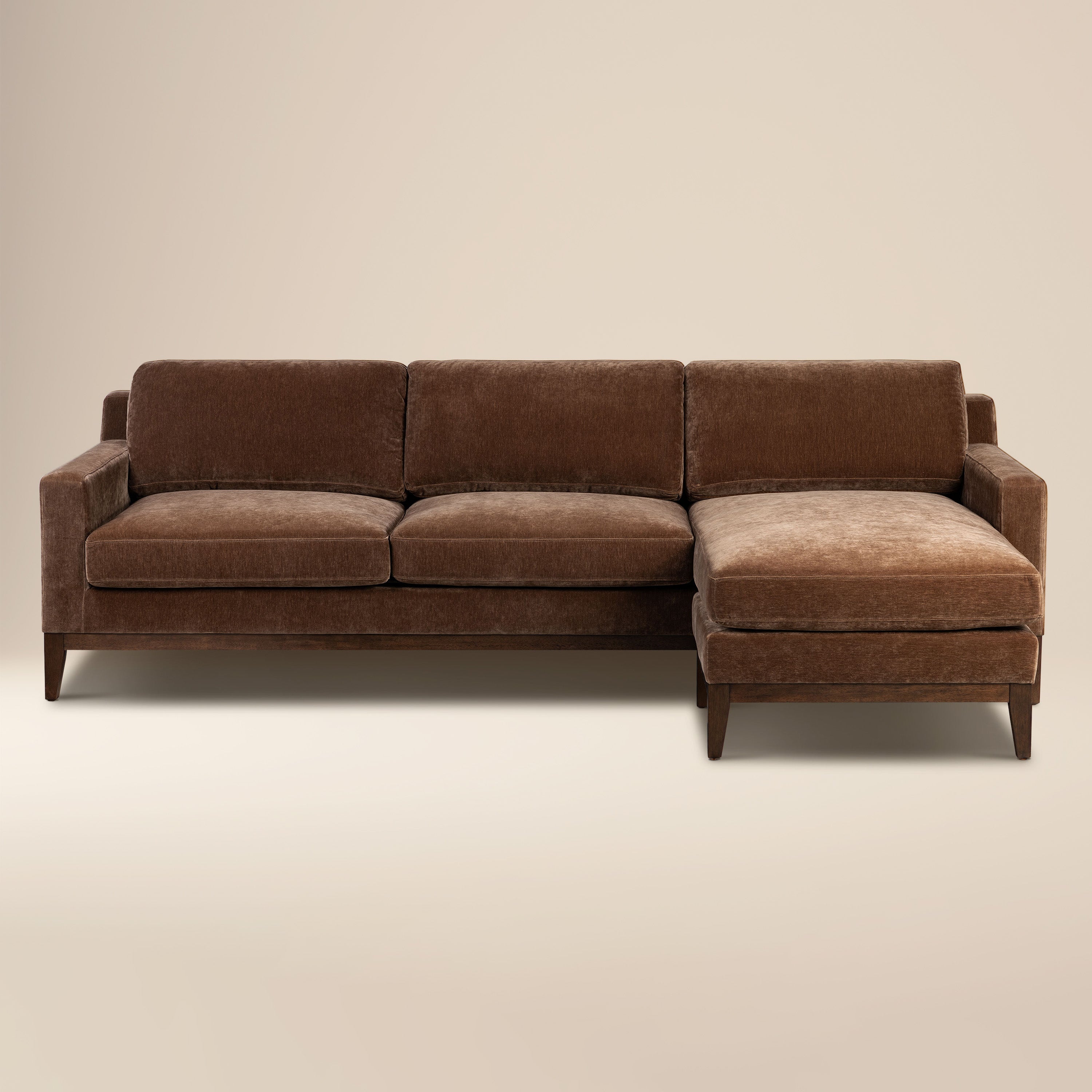 Divano componibile con chaise longue reversibile Zyon 105.5 | Marrone Bronzer