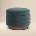Pouf contenitore Paros | Verde acqua scuro