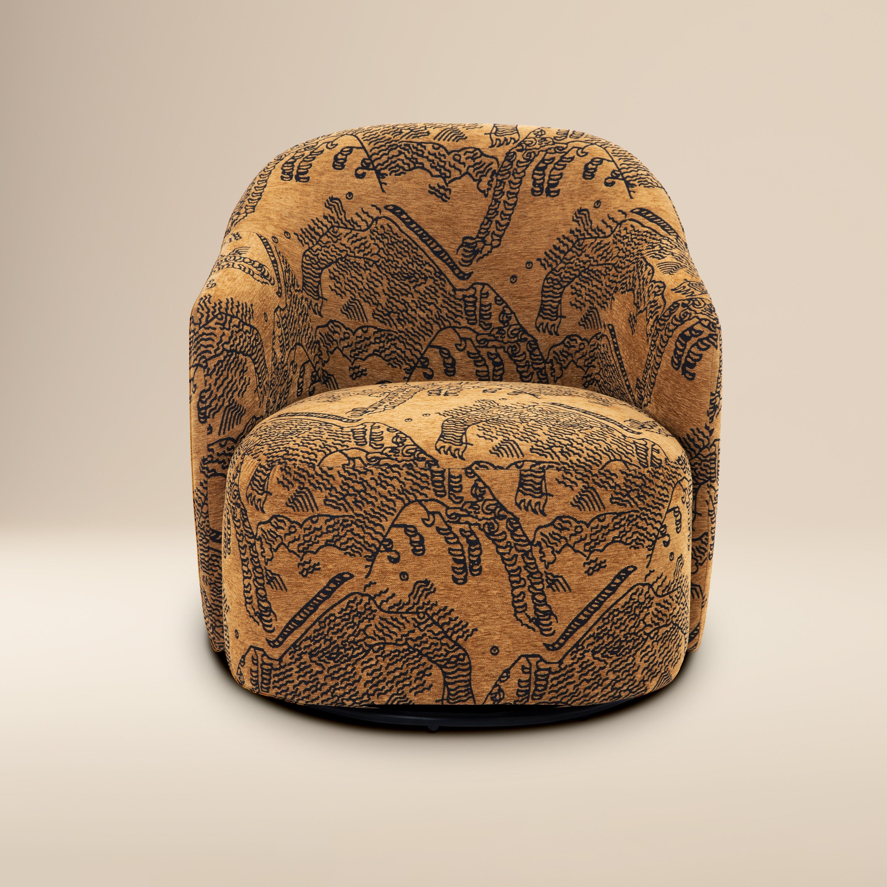 Poltrona Petal | Jacquard Marrone