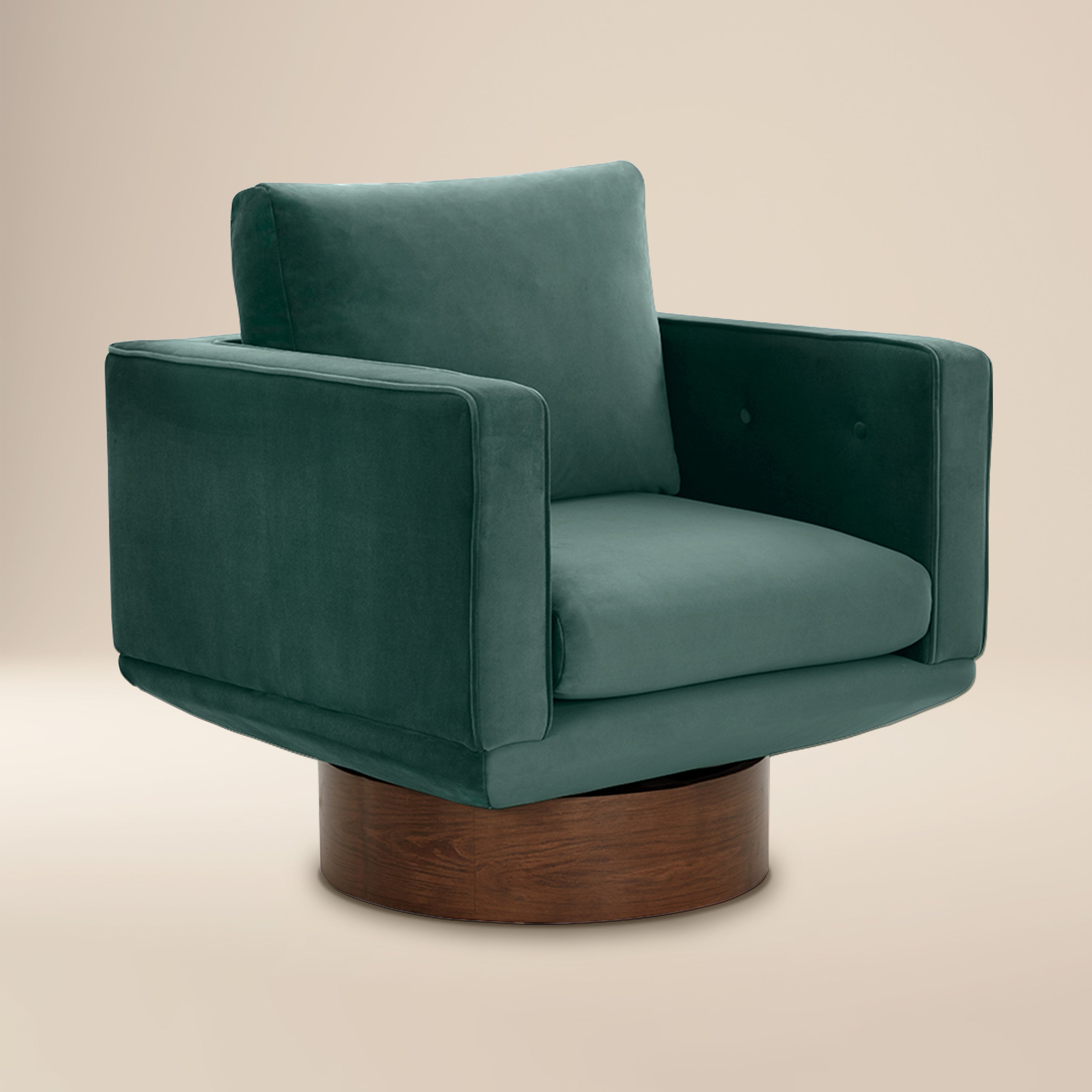 Poltrona Nera Girevole | Verde Ottanio Scuro