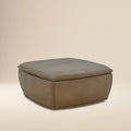 Sana Pouf Contenitore in Pelle | Marrone Castagna
