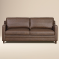 Divano letto trasformabile estraibile Harper 82 in pelle | Marrone Bridle