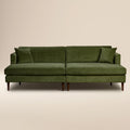 Divano componibile doppio Lucerne 96 con chaise longue | Verde anticato