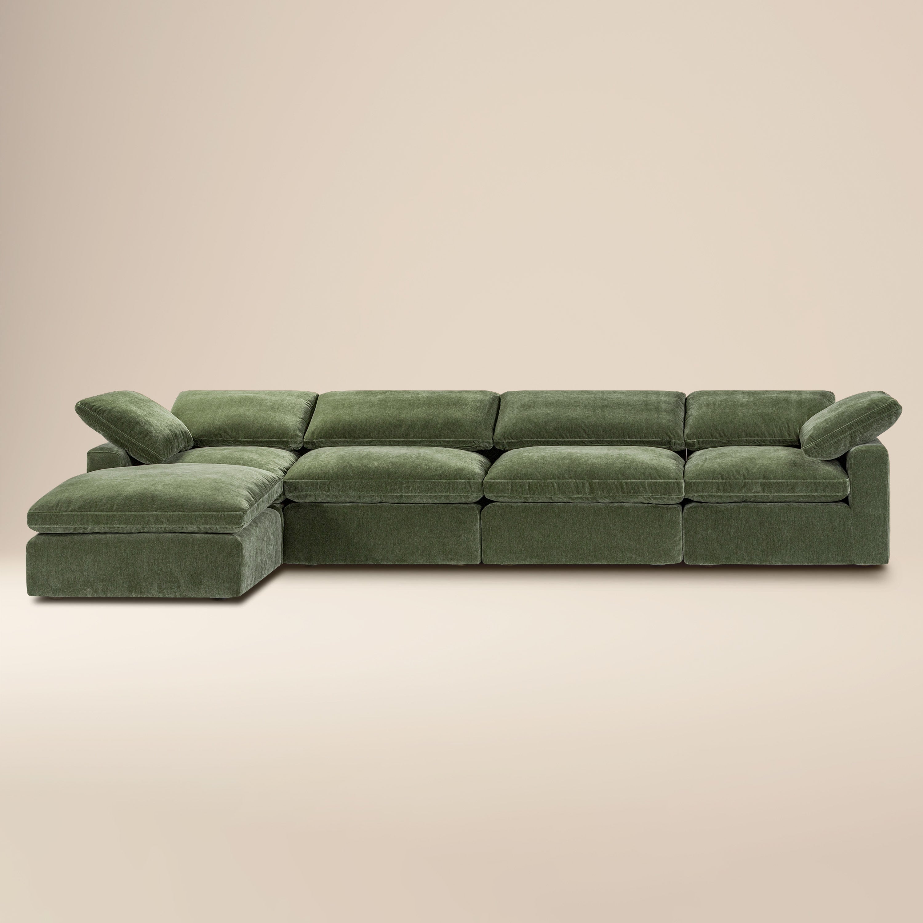 Aspen - Divano componibile a L 5 posti | Sagano Green