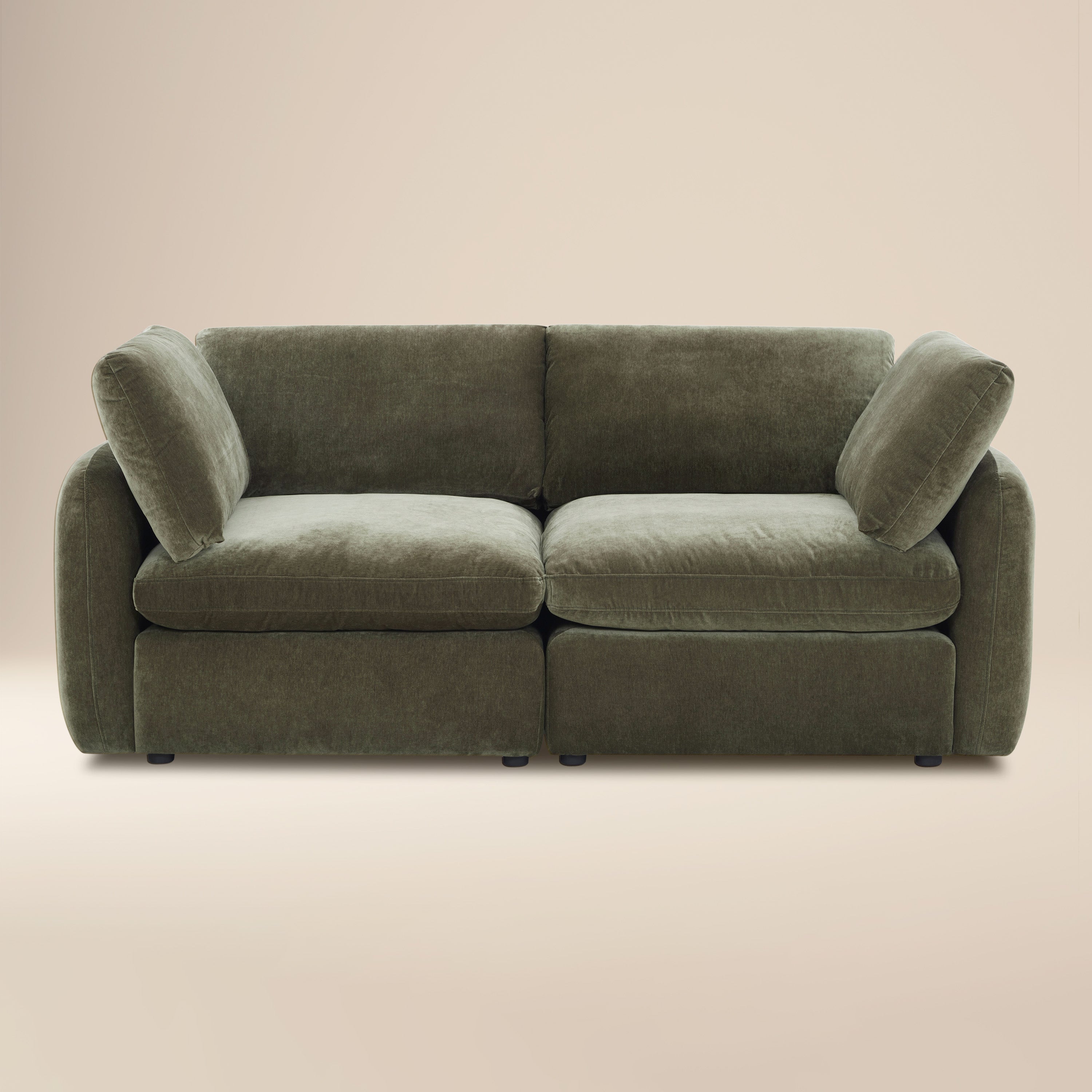 Divano per appartamento a 2 posti Tonga Modular | Verde Lume