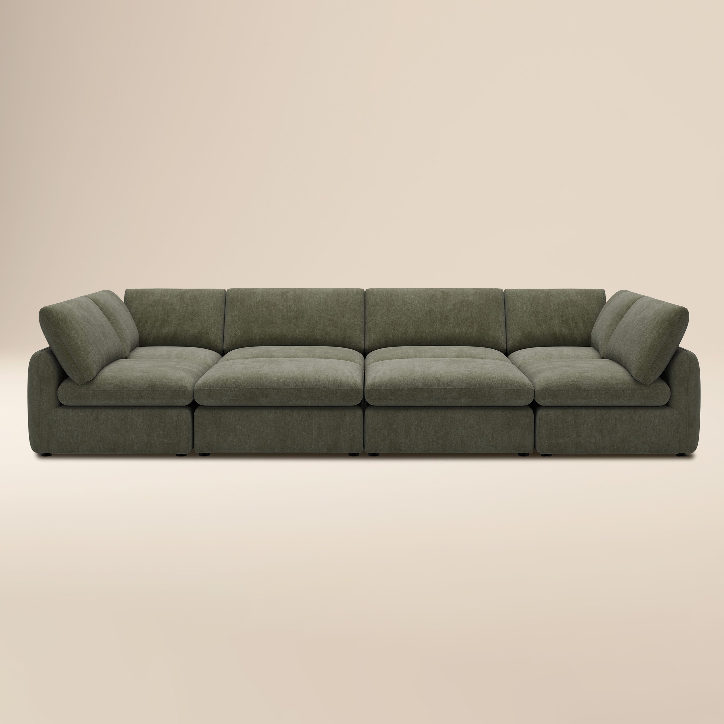 Divano componibile a otto posti Tonga Modular Pit Lounge | Verde Lume