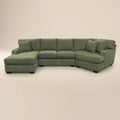 Divano componibile Tamar 150 con chaise longue a sinistra | Verde Aurora