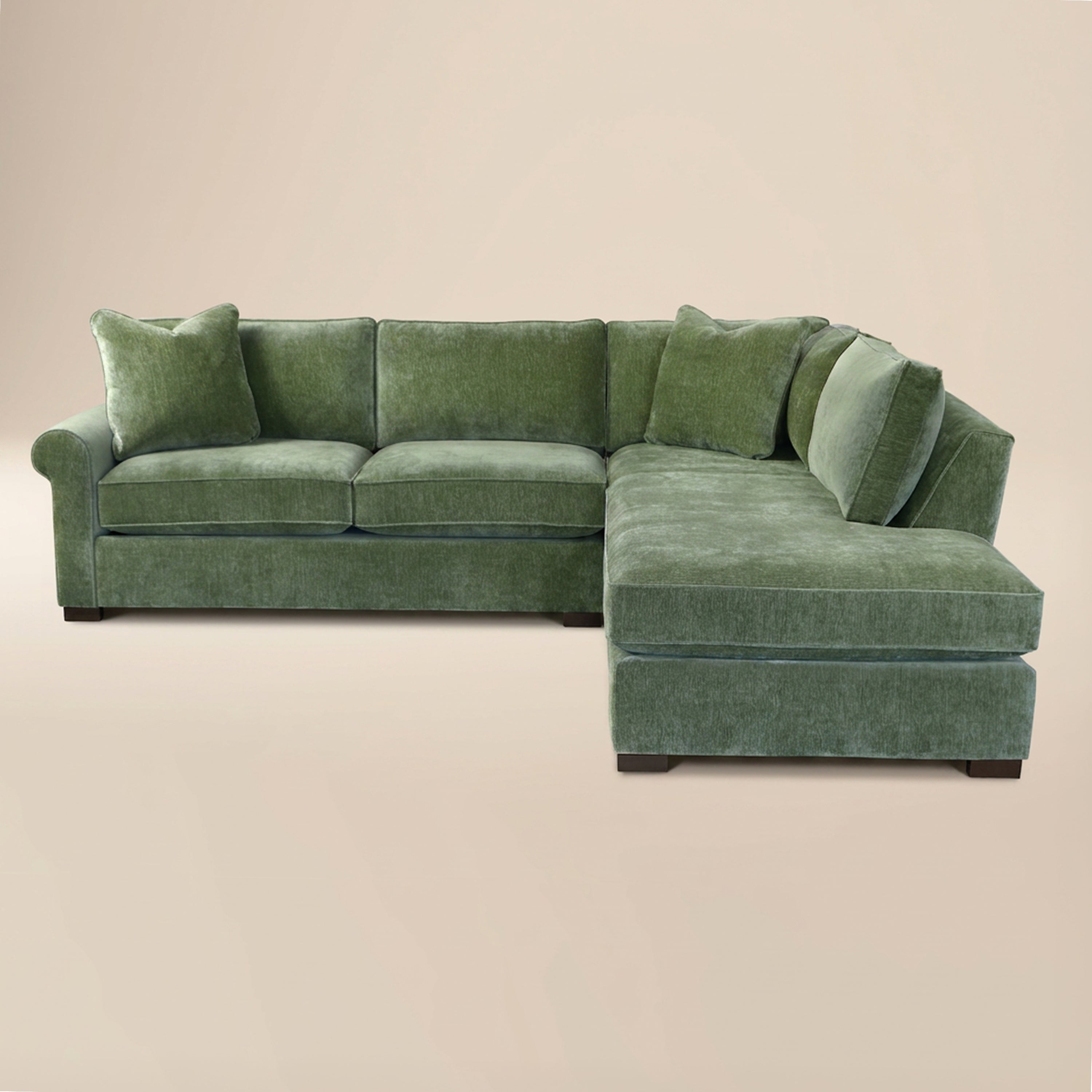 Berkley 113.5 Divano angolare con lato aperto a destra | Verde Celeste