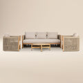 Set lounge da esterno Gomera con tavolino da caffè | Beige naturale