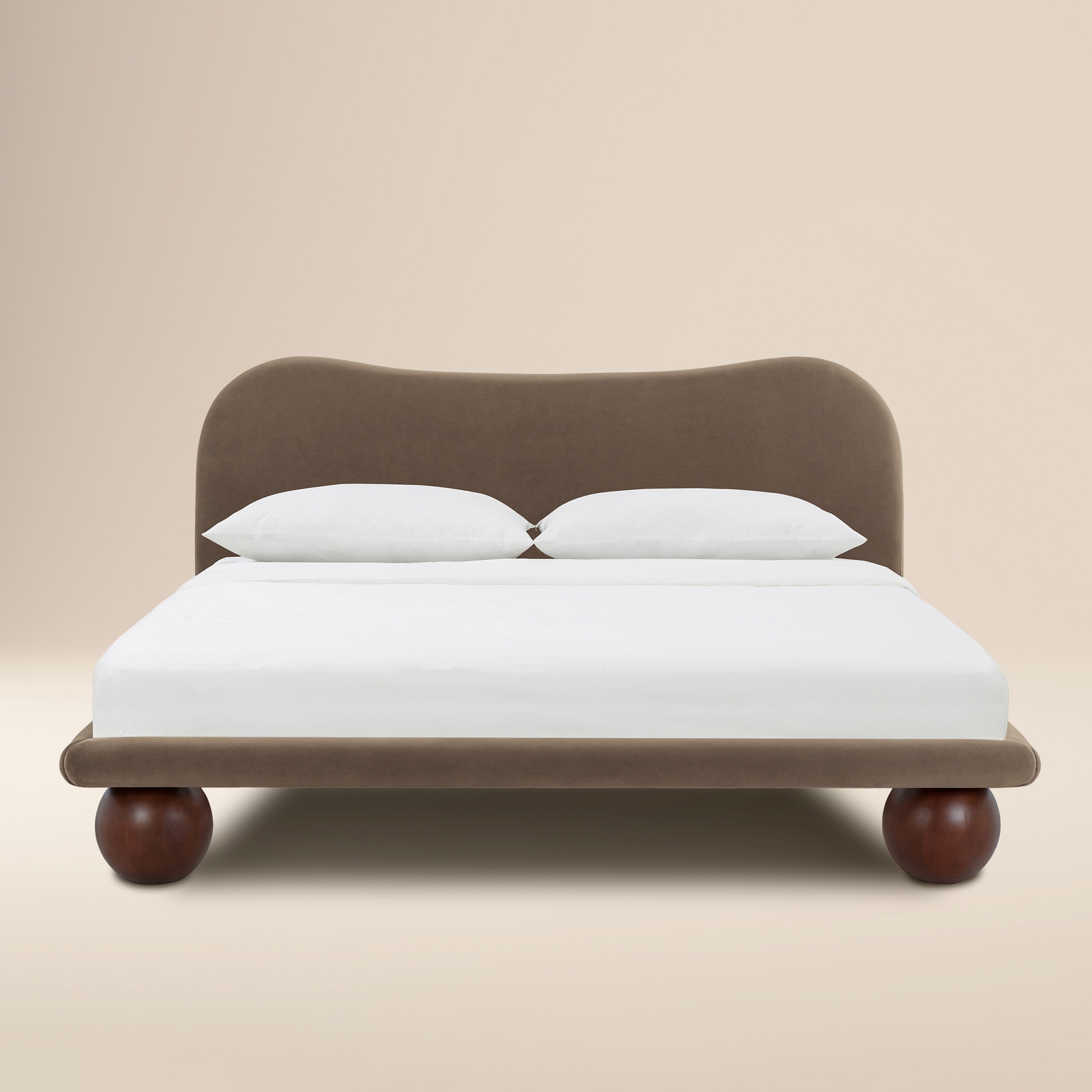 Letto Orbit | Marrone Sereno | Queen