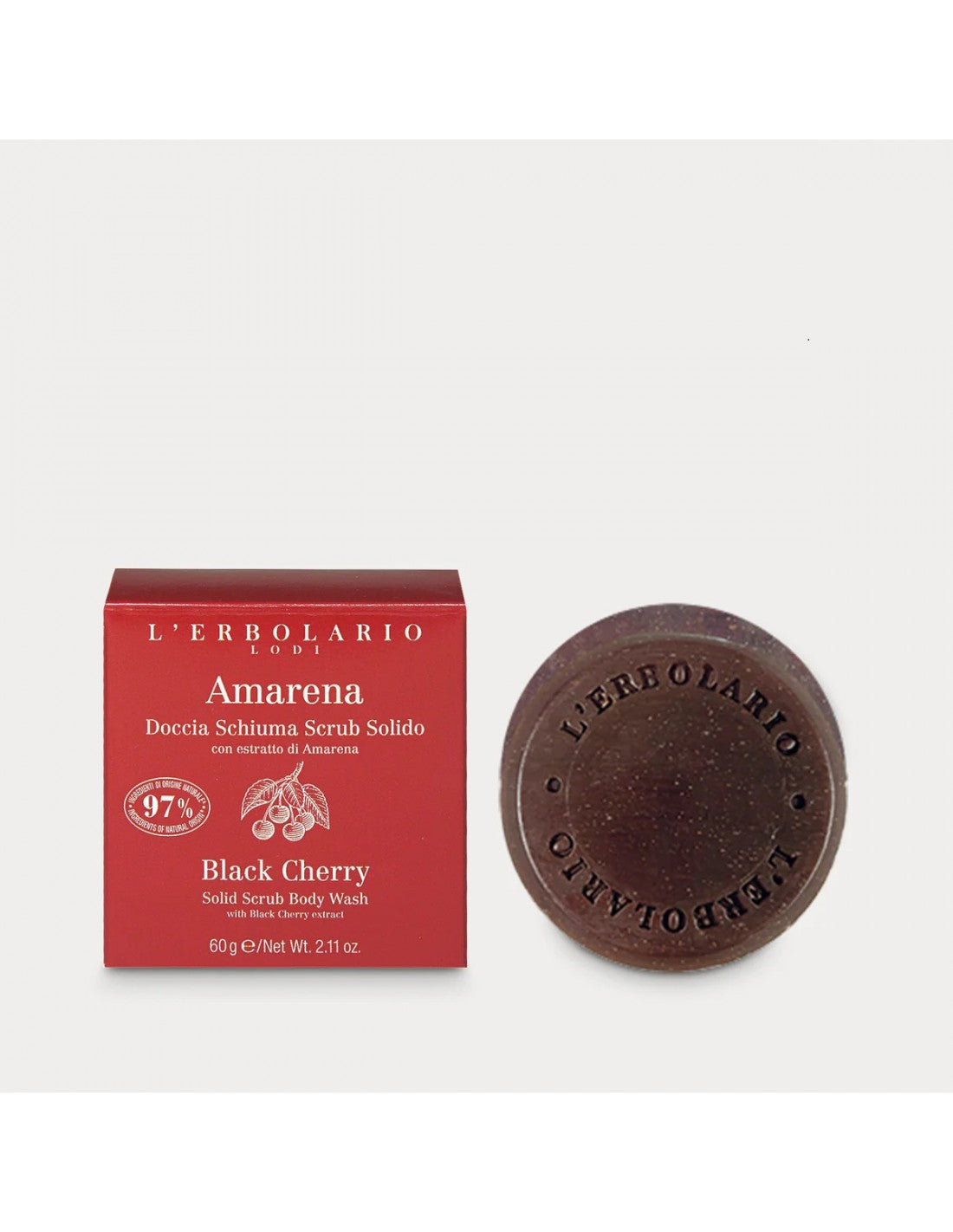 Cerise Noire Savon douche solide exfoliant