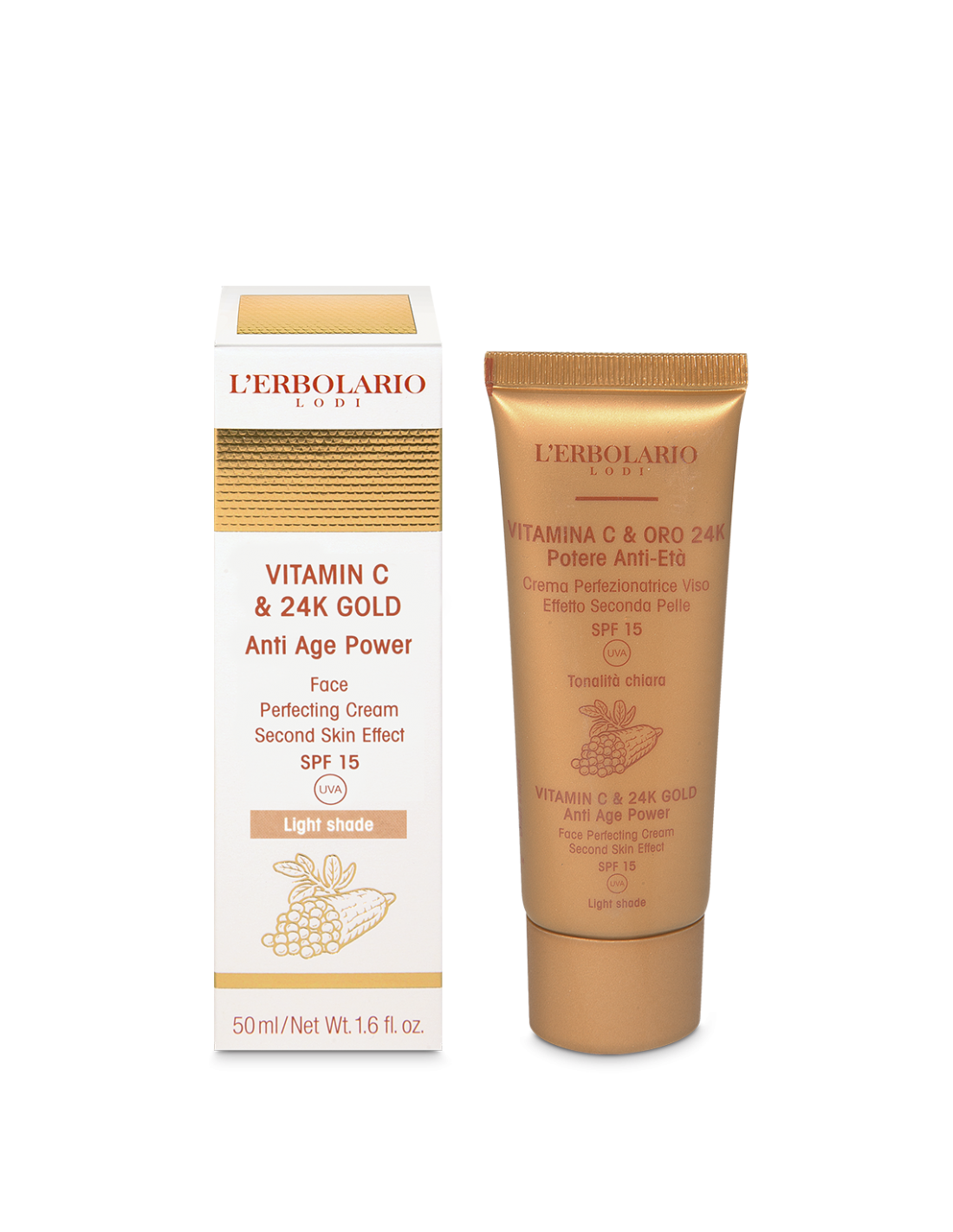Vitamina C & Oro 24K Crème perfectrice visage - teinte claire